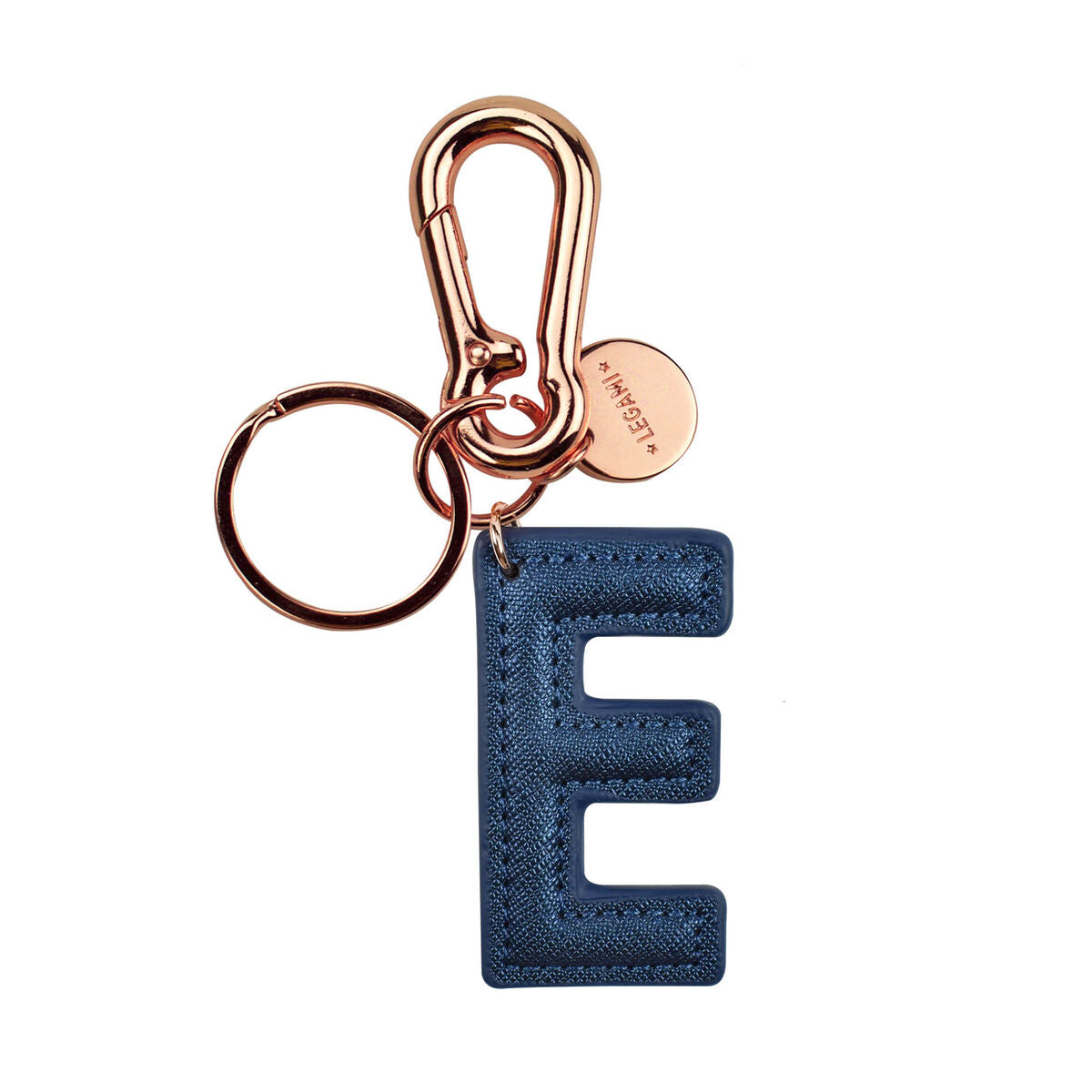 MY INITIAL - KEY RING - E - BLUE