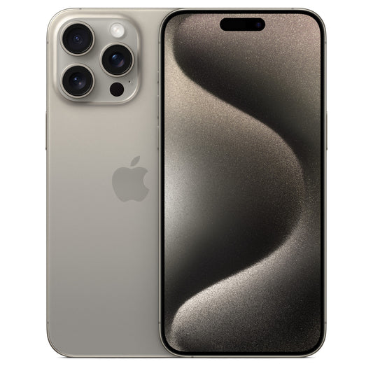 Apple iPhone 15 Pro Max Titanio Naturale vista frontale e posteriore