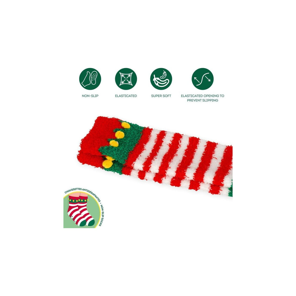 Legami It's a Match Calzini Antiscivolo Adulti Elf 35-42 - vista 3