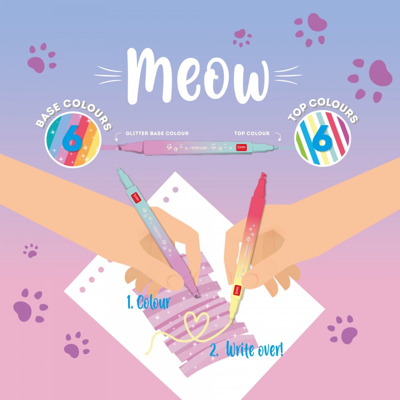 Legami Meow colori sovrascrivibili