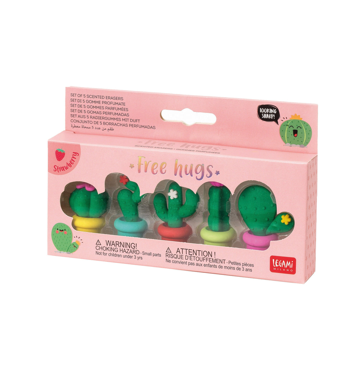 Legami FREE HUGS - CACTUS SET GOMME 5 PCS - 8058093948770