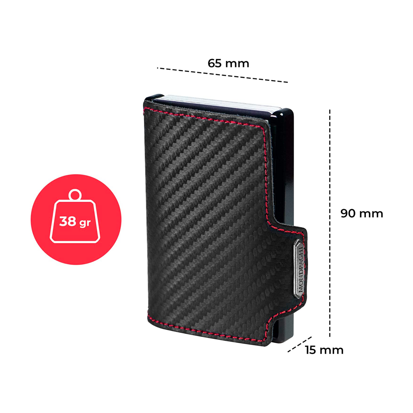 Mondraghi miniwallet racing carbon3