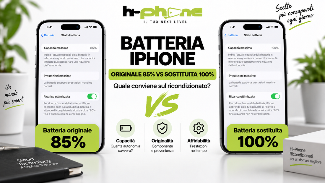 iPhone ricondizionato: meglio una batteria originale all'85% o una sostituita al 100%?