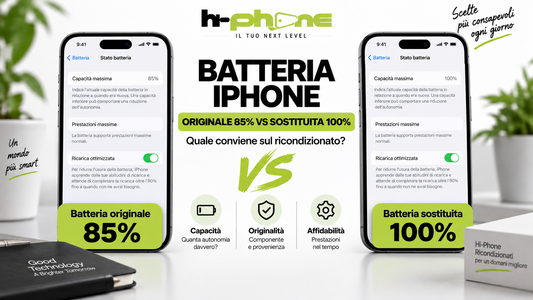 iPhone ricondizionato: meglio una batteria originale all'85% o una sostituita al 100%?