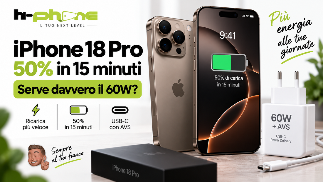 iPhone 18 Pro: ricarica al 50% in 15 minuti. Serve davvero un caricatore da 60W?