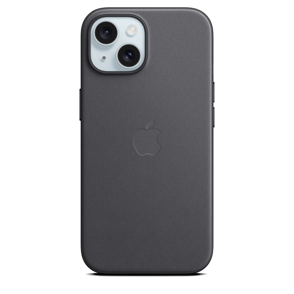 Cover Apple FineWoven MagSafe per iPhone 15 Plus – Nero