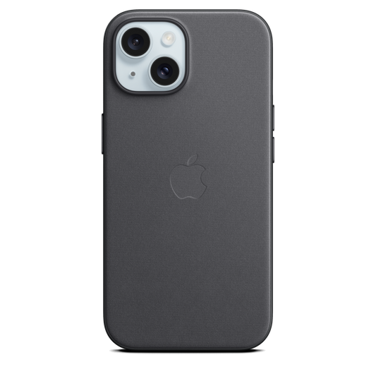 Cover Apple FineWoven MagSafe per iPhone 15 Plus – Nero