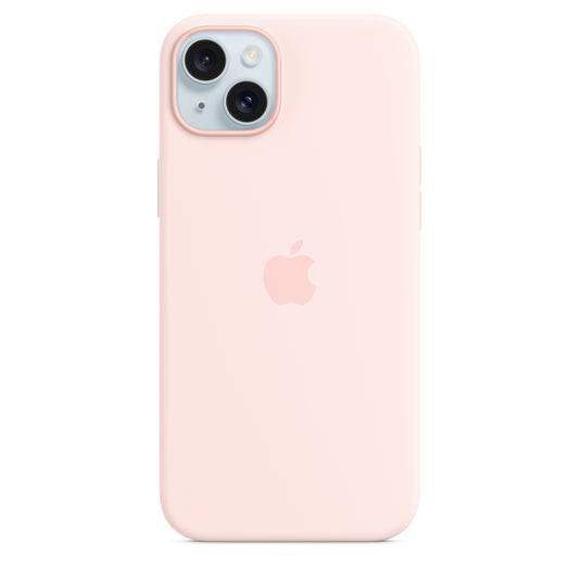 Cover Apple in silicone MagSafe per iPhone 15 Plus – Rosa