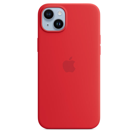 Cover Apple in silicone MagSafe per iPhone 14 Plus – Rosso