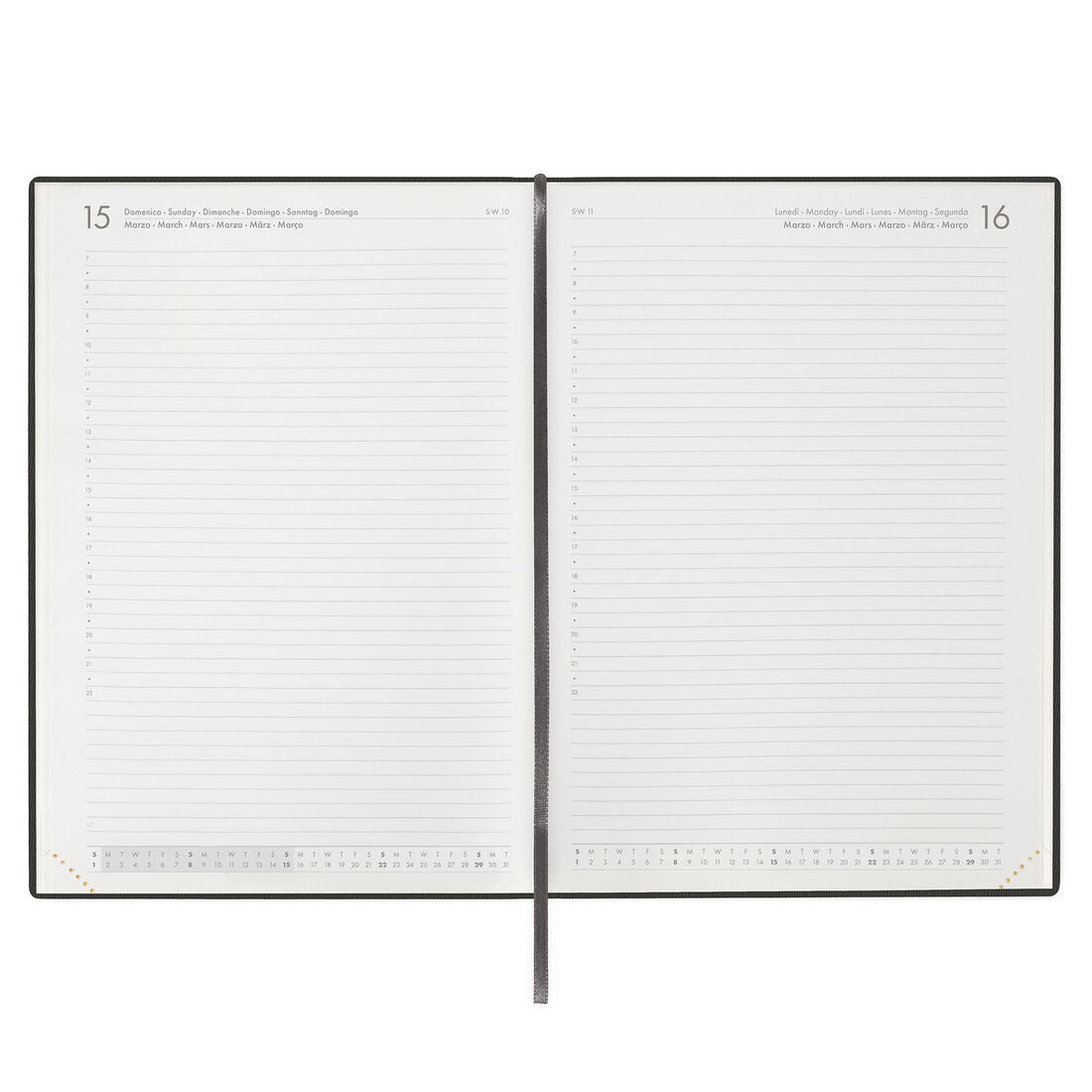 Legami Agenda Giornaliera Maxi 13 Mesi 2027 Black Suit, foto originale 3