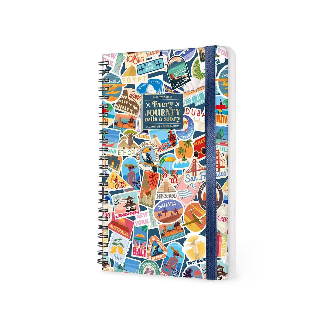 Legami Agenda Settimanale Spiralata Large 16 Mesi 2026/2027 Travel Stickers, foto ufficiale 4