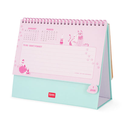Legami Calendario da Tavolo 2027 Every Day Is Caturday con Adesivi, foto 3