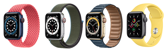Apple Watch Series 6 ricondizionato – foto illustrativa della gamma; vedere la variante per colore e cinturino