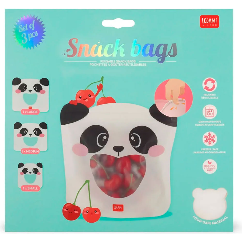 Legami SNACK BAGS - SET OF 3 REUSABLE FOOD POUC - 8053610783742