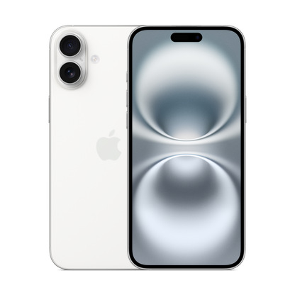Apple iPhone 16 Plus bianco, immagine illustrativa del modello