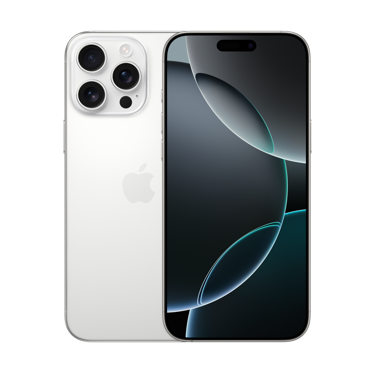 Apple iPhone 16 Pro Max titanio bianco, immagine illustrativa del modello