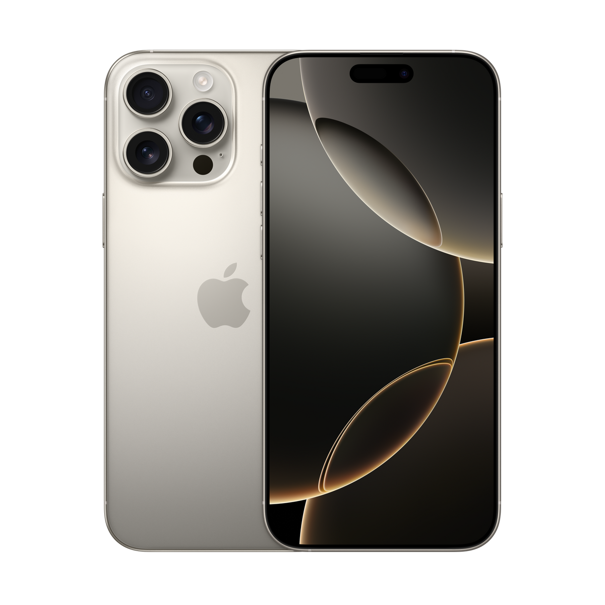 Apple iPhone 16 Pro Max titanio naturale, immagine illustrativa del modello