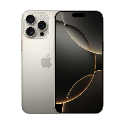 Apple iPhone 16 Pro Max titanio naturale, immagine illustrativa del modello