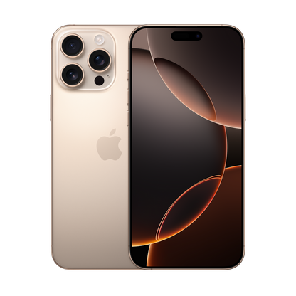 Apple iPhone 16 Pro Max titanio sabbia, immagine illustrativa del modello