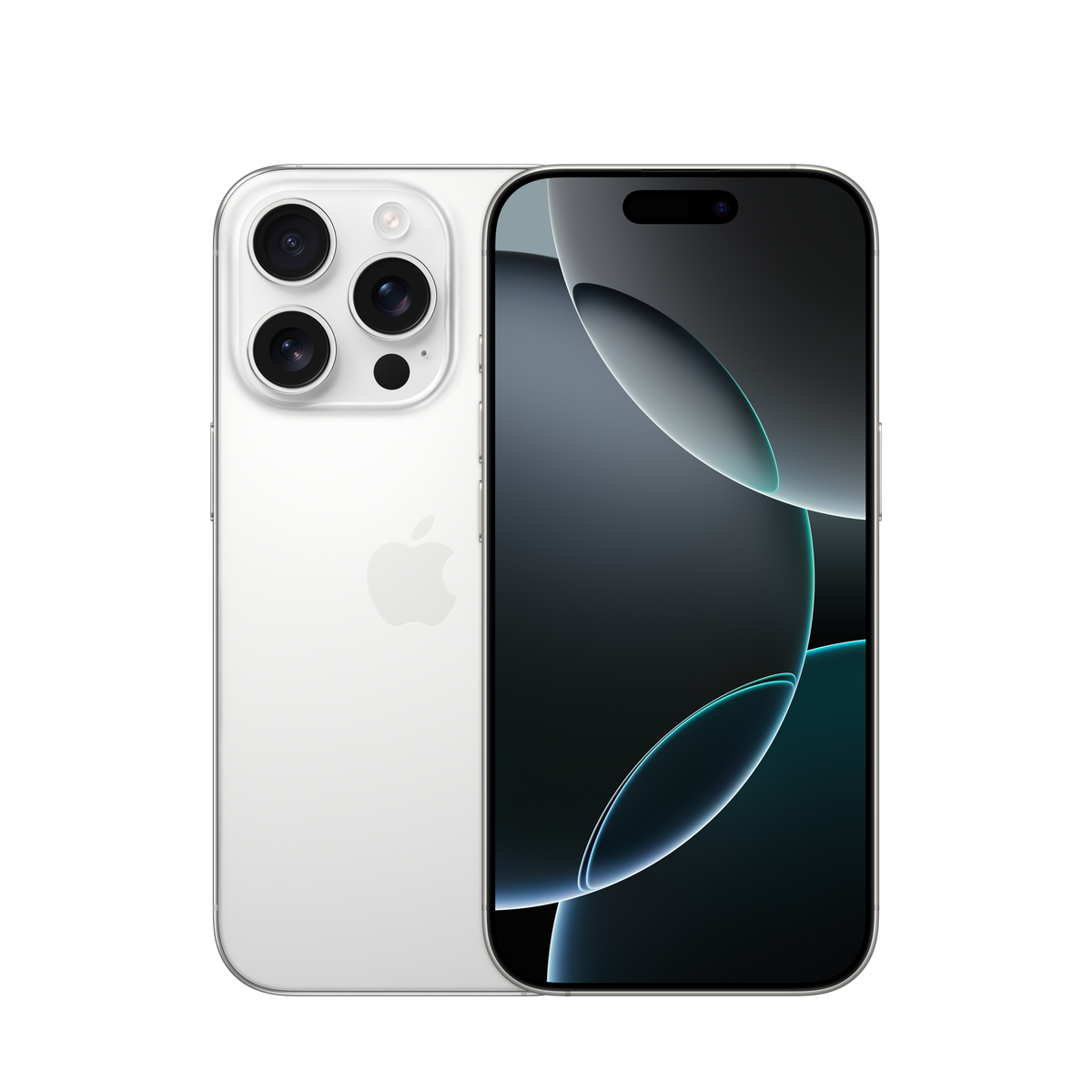 Apple iPhone 16 Pro titanio bianco, immagine illustrativa del modello