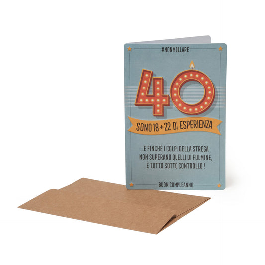 Biglietto Legami Forever Young 40 anni originale, alta risoluzione