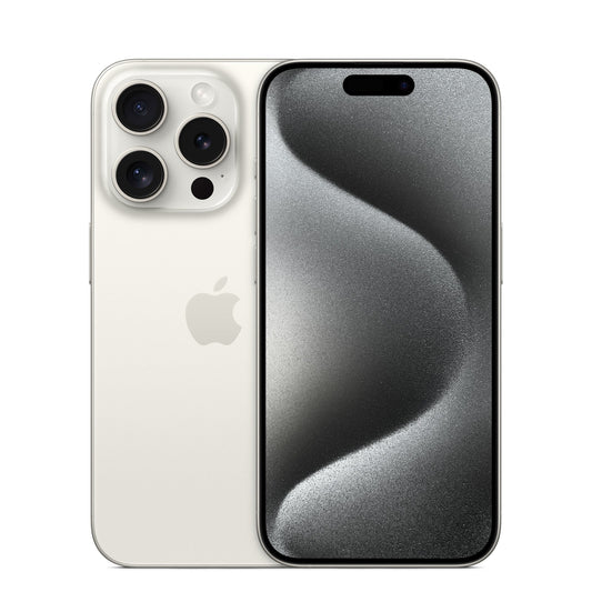 Apple iPhone 15 Pro ricondizionato, Titanio Bianco - immagine illustrativa del modello