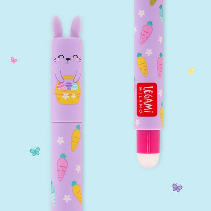 Dettaglio penna Bunny Legami Hoppy Easter con inchiostro rosa