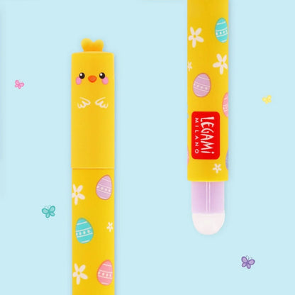 Dettaglio penna Chick Legami Hoppy Easter con inchiostro viola