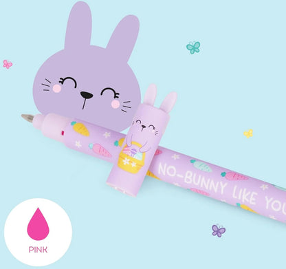 Penna cancellabile Bunny Legami Hoppy Easter con tappo a coniglietto