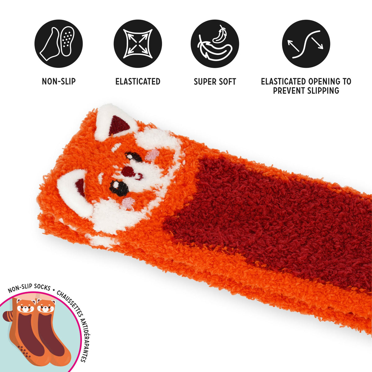 Legami It's a Match Calzini Antiscivolo Adulti Red Panda 35-42 - vista 3