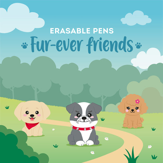 Legami Set di 3 Penne Cancellabili Fur-ever Friends - EPSET0017 - foto 2