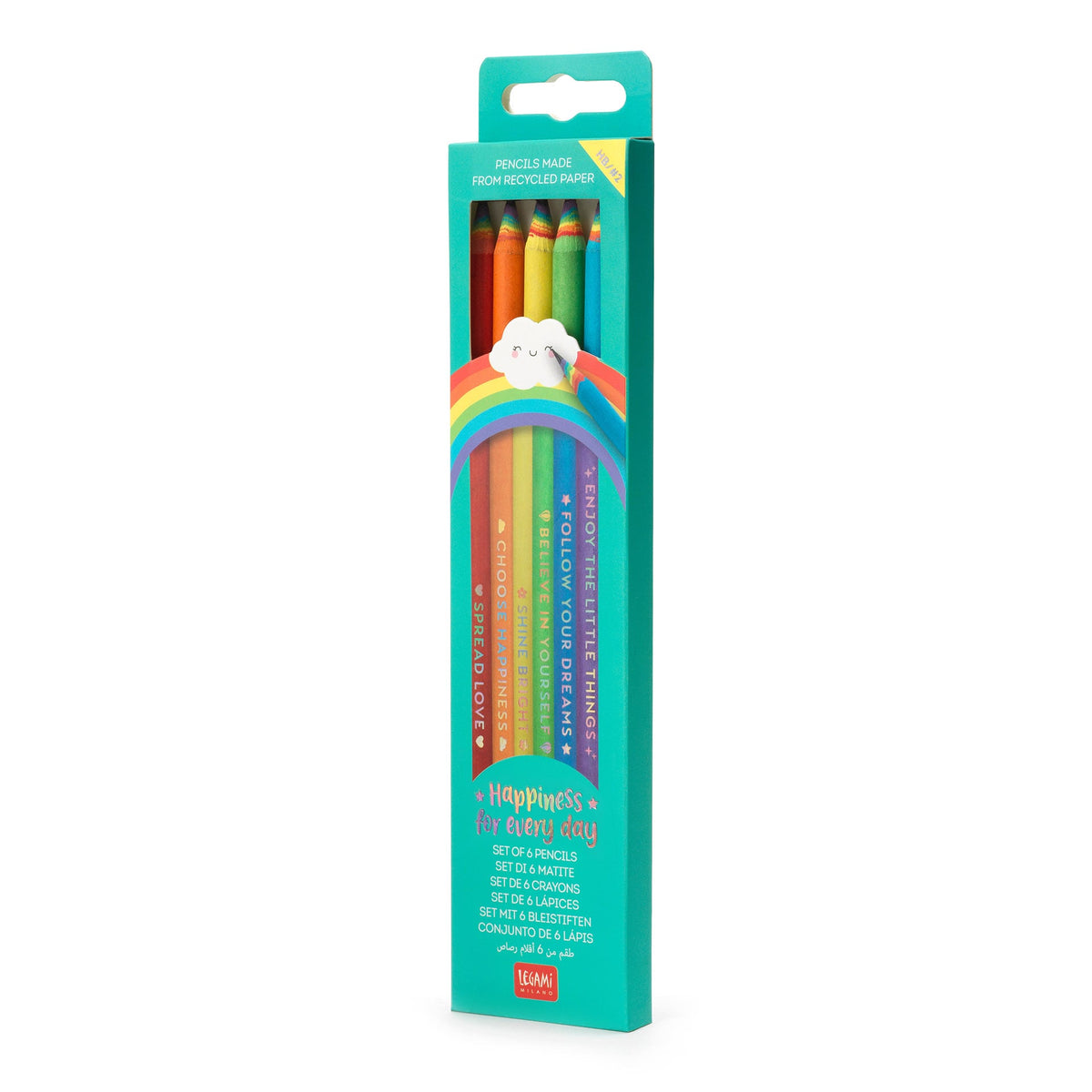 Legami Happiness for Every Day Set di 6 Matite HB - RPS0001 - foto 6