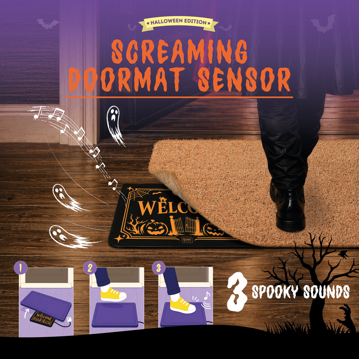 Legami Screaming Doormat Sottozerbino con Suoni Halloween, seconda foto ufficiale Legami