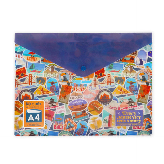 Legami Fold & Order Cartelletta Portadocumenti - Travel Stickers