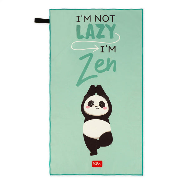 Legami Fitness Towel Panda Asciugamano Palestra con Tasca Zip, immagine Legami 1
