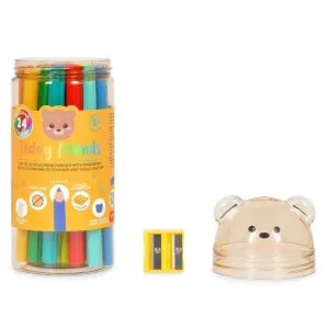 Legami Teddy Friends set di 24 matite colorate