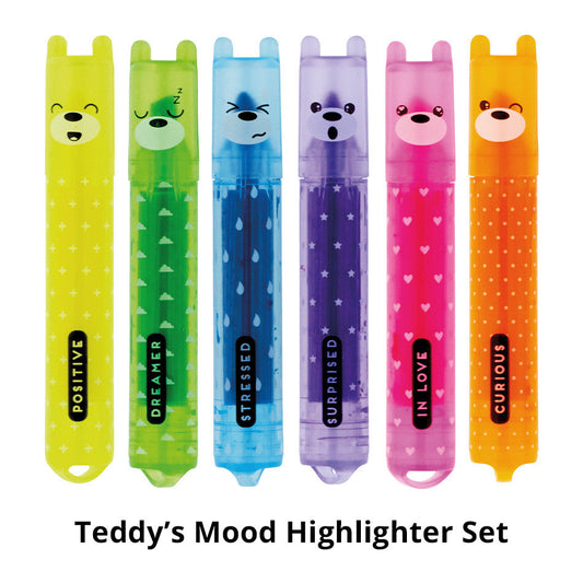 Legami Teddy's Mood set di 6 mini evidenziatori