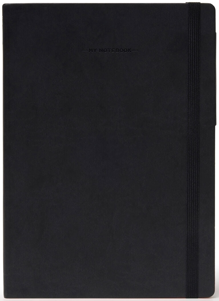 Legami MY NOTEBOOK - LARGE LINED BLACK - 8056304489500
