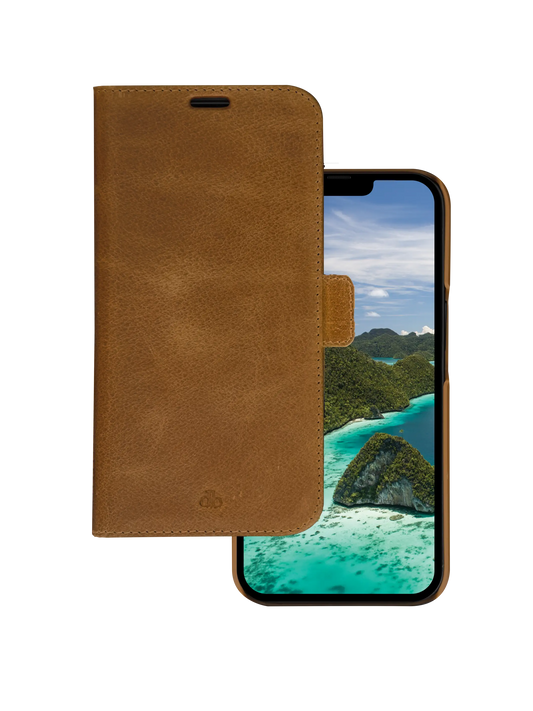 Cover Dbramante1928 per iPhone 14 Plus – Lynge 2-in-1 Wallet Magnetic Case - Tan