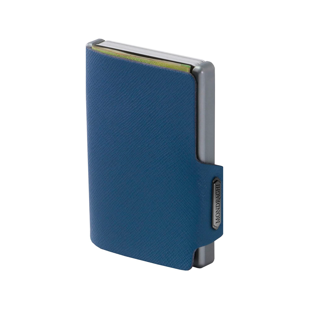 MONDRAGHI Men's Slim Italian Leather Wallet – RFID Blocking Card Holder With Money Clip